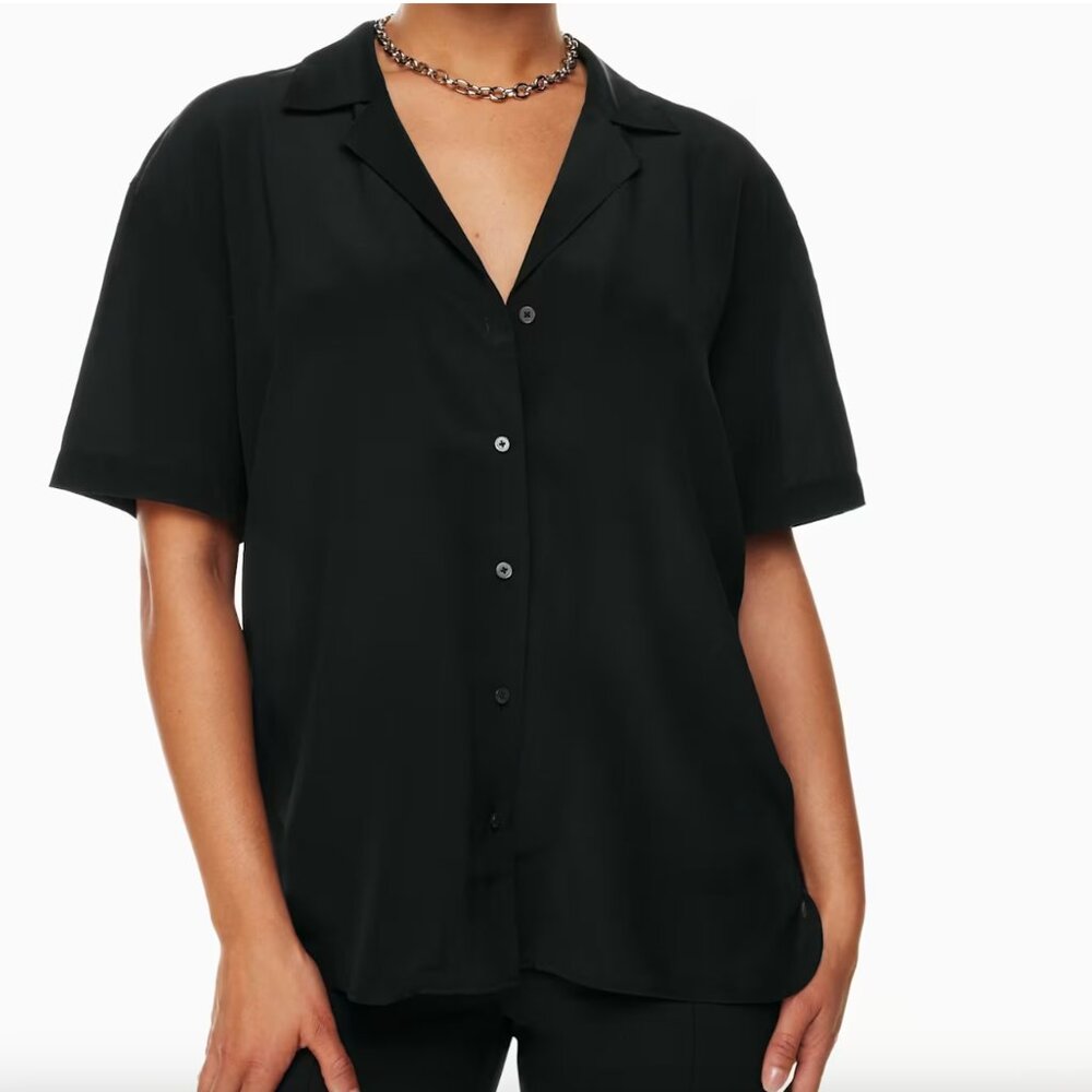 Babaton Academy Silk Black Blouse